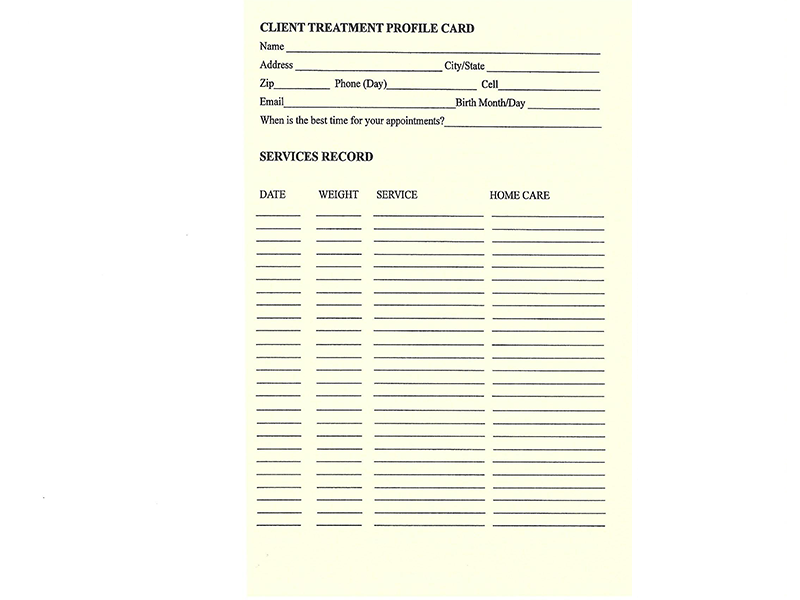 Client In-Take Cards